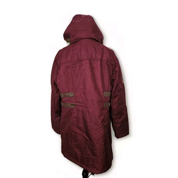 NWT Legendary Whitetails Women's Anchorage Parka Winter Coat Hooded Burgandy Lg - Picture 4 of 15